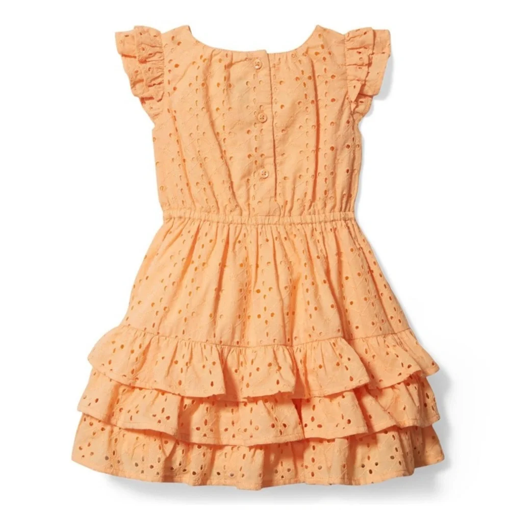 Rachel Zoe X Janie and Jack Eyelet Tiered Ruffle Dress, Size 2T